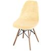 FANSU Velluto Coprisedie con Schienale 1/2/4/6 Pezzi Elasticizzato, Nordico Sedia Scandinave Fodere Coprisedia per Sala da Pranzo Copertura per Cucina Ufficio Soggiorno (Color Crema,4 Pezzi)