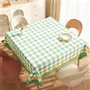 Hiseng Tovaglia Cerata Quadrata Griglia, Tovaglia Plastificata Antimacchia Copritavolo Elegante pvc Cucina, Tovaglie Lavabile Impermeabile per Giardino Esterno (Verde,120 * 120CM)