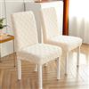 Odot Coprisedie con Schienale 2 4 6 Pezzi, Coprisedia Elasticizzati Copri Sedia da Cucina Rimovibili Jacquard Chic, Rimovibili Copri Sedia per Soggiorno,Cucina,Hotel (2 Pezzi,Beige)