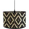 Morbuy Paralume a Tamburo in Bambù Motivo Geometria Paralume Sostituibile per E27 Lampada da Tavolo, Lampadario, Lampada da Terra, Lampada Accessorio, Decorazioni per Casa Soggiorno (Vintage A)