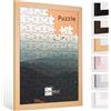 Bildershop-24 Cornice per puzzle London per puzzle ca. 1000-1500 pezzi, 80 x 60 cm, 60 x 80 cm, faggio (decoro) con vetro acrilico