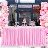 Odot Gonna da Tavolo in Poliestere Lavabile e Antipiega Tovaglia Rettangolare per Matrimoni Compleanno Festa Banchetto Natale Decorazione (Rosa,4FT(122cm*77cm))