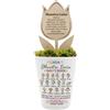 Whale Regalo Maestra Fine Anno Personalizzato con Nomi Bambini - Vasetto Decorativo con Fiore in Legno Inciso - Idea Regalo Insegnante Originale Classe