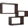 MODULARREDO Sanitec Trittico Mensole da Parete, Legno, Wengè, 15.5x45x27 cm