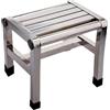 Folpus Sgabello da Doccia con Poggiapiedi in Acciaio Inox, Sgabello da Bagno per Soggiorno, Comodino, Cucina, 31 Cm X 21.6 Cm X 31 Cm