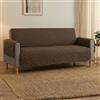 NARCISO Copridivano Poltrone Sofa 1 Posto con Braccioli Made in Italy, Reversibile Realizzato in Microfibra Lavabile Nota per la Resistenza all'Usura Quotidiana, Fissaggio con Laccetti (Fango)