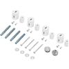 LuxeBath Staffe di Montaggio per Radiatori da Bagno Kit per Muro Bianco per Termosifoni Scaldasalviette Set per Calorifero Verticale Portasciugamani