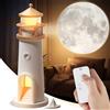 DSYHYL Lampada notturna a forma di luna, lampada da tavolo decorativa, luce notturna per bambini, proiettore a forma di luna e galassia, ricaricabile, lampada da tavolo estetica a LED, regalo di