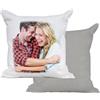 Generico Cuscino Bicolore 40x40 cm Personalizzabile con Foto (Grigio)