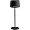 Innoliving Lampada da tavolo LED ricaricabile INN-291 Bianca o Nera con batteria al litio, altezza 350 mm diametro 120 mm, luce naturale/calda/fredda, luminosità 150 lm (Nero)