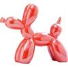 YOYUMI Cane Palloncino Scultura Ornamento Elettroplaccato, statua in ceramica lucida per soggiorno, camera da letto, vetrine e arredamento per ufficio, 22 * 18 * 8 cm, Rosso