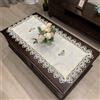 FACULX Piccola tovaglia rettangolare ricamata in pizzo floreale macramè per festa di matrimonio, casa e cucina, sala da pranzo, 50 x 100 cm, bianco