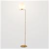 B·LED BARCELONA LED BARCELONA LED Lampada Da Terra Anni E27 Ø22 Cm Oro Con Sfera In Vetro | Finitura opaca, diffusore opalino, altezza 158 cm, cavo 220 cm con interruttore, per soggiorno camera e angolo lettura