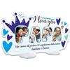 STAMPATEK Targa Festa Del Papà Personalizzata con Dedica e Foto, Cornice Regalo Papà Compleanno Personalizzati, Idee Regalo Papà Regalo Festa del Papà Figlio Targa Regalo Personalizzato