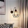 Chao Zan lampade da parete industriali vintage in metallo, design a gabbia nera E27 Lampada a Muro, Applique da Parete Ferro Interna Geometrica per camera da letto soggiorno corridoio cucina ristorante