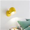 Chao Zan Lampada da Parete Metallo Applique da Parete Interno Vintage da Muro Industriale Illuminazione Rotante per Soggiorno, Faretto, Entrata, Scale,Corridoio - senza E27 lampadina (Giallo)