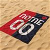love print Telo Mare Tifoso Interista, Milanista Napoletano,PERSONALIZZATO CON Nome e Numero FORMA rettangolare MICROFIBRA 100x180 CM (Tifoso Cagliari)