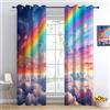 YNIOFU Tende Oscuranti per Interni Isolanti Termiche Nuvole di sogno arcobaleno nel cielo Tende Oscuranti Occhielli Moderne Coprenti per Camera da Letto e Soggiorno L 140X A 220cm x2
