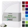 Svenson Lenzuolo con angoli elasticizzati, in jersey, 100% cotone, 180 x 200 cm, bianco