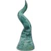 sicilia bedda - Corno Portafortuna Ceramica Caltagirone Dipinto e Decorato a Mano - Prodotto 100% Artigianale (Altezza 15x6, Verde Acqua)