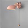 E14 Lampada da Parete Interno, Moderno Applique da Parete in Metallo con Interruttore Lampada da Lettura da Muro 180° Orientabile Stile Nordico per Camera da letto Soggiorno Corridoio Scale,Rosa