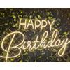 Maimeili Buon compleanno LED neon segni luci acrilico trasparente decorazione per matrimonio festa compleanno parete casa camera da letto camera arte decorazione con modulatore di luce USB 5V