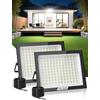 Litglobe Faretto LED da Esterno 500W 2 Pezzi,50000LM Super Luminoso Faro LED Esterno,6500K Bianca Fredda Faretti LE𝐃 Estern𝐨,IP66 Impermeabile Fari LE𝐃 da Estern𝐨 per Cortile, Giardino, Terrazza, Garage