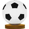 LOVIVER Lampada Da Calcio Dimmerabile con Supporto in Legno USB LED Night Light Illuminazione Lampada Da Tavolo Piccola Bianco Caldo per Comodino, Base piatta