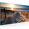 Runa Art Quadri Moderni Spiaggia Tramonto Tela Non Tessuta Soggiorno Corridoio Panorama Beige Blu 018412a