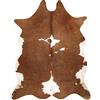 rugsx Tappeto in Pelle Bovina Artificiale Cowhide, Mucca, Motivo Animali, Finta Pelle, Tappeto per Soggiorno, casa, Camera da Letto, DIY Crafts, Marrone Bianco 100x150 cm