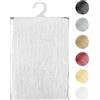 IlGruppone Tenda A Fili Stringhe Anti Mosche Insetti Finestre Porta Finestra Elegante Tinta Unita con Asola Passante per Inserimento di Bastoni Zanzariera Adattabile con Forbici - Bianco - 100x200 cm
