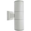 Partenopea® Applique Lampada faretto Luce led da Muro per Parete con doppio attacco UP & DOWN GU10 a Biemissione moderno Interno Esterno IP65 max 120W (Bianco, Senza faretti)