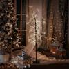 ECD Germany Albero Luminoso a LED Bianco Caldo, 120 cm, Decorazione Natalizia con 240 LED e Timer per Interni ed Esterni IP44, Abete Artificiale con Rami Flessibili per Natale, Addobbo per Casa