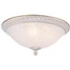 MAYTONI DECORATIVE LIGHTING Elegante Plafoniera, Luce da Soffitto, Rotonda, Metallo Bianco ed Oro Antico, Diffusore in vetro bianco opaco, Fantasia Fiori, Originale Design classico, per 3 lampadine E27 40w non incl.