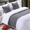QRGMKL Premium Bed Runner per Il Piede del Letto, Tinta Unita Sciarpa da Letto in Cotone Lino copriletto Decorazione della casa Camera da Letto dell'hotel Bedding-Dark Grey||180X50cm for 1.2m Bed