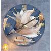 Generico Orologio da Parete, Soggiorno, Cucina, Moderno,Effetto marmo, Base legno, Lavorazione a resina, Numeri a rilievo, Diametro disponibile 40/60/80/100 cm, Made in Italy (40cm, Magnolia)