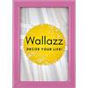 Wallazz Cornice Portafoto in Legno 50x70cm Lilla - Cornice per Foto con Vetro Sintetico Infrangibile - Porta Foto Decorativo - Made in Italy