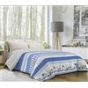 BANZAII TEXTILE INNOVATOR ONLINE Banzaii trapunta invernale, piumone in tessuto di calda flanella, manopesca - Imbottitura 350 gr/mq termoisolante per inverni rigidi - Made in Italy, Una piazza e mezza 220x260 cm Renne Blu