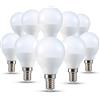V-TAC 4W (30W equivalente) lampadina a risparmio energetico P45 Golf lampadina E14 SES (piccolo tappo a vite Edison) 4000K colore bianco giorno non dimmerabile - confezione da 10