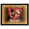 LINMQIU Specchio infinito personalizzato con foto personalizzate, Regali di anniversario compleanno personalizzati per San Valentino per coppie, Specchio per il trucco con luce notturna a LED da tavolo 2 in 1