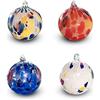 Gocce di Murano Palle di Natale in vetro di Murano confezione coppia 2 palline grandi in vetro soffiato colorate lavorazione artigianale eleganti decorazioni natalizie albero (Personalizzato, 2)