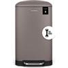 Les Collectors Pattumiera da cucina a pedale N°883, Acciaio inox, Capacità 40 L, Compatibile con sacchi 50 L, Compatta, Chiusura silenziosa, Secchio estraibile, Finitura opaca, Tortora.