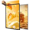 GHRERTX Scatola luminosa pubblicitaria a LED, cornice for display pubblicitario a parete, display for poster illuminato in vetro temperato ultrasottile, tabellone del menu di ristoranti, for ristoranti, bar(B