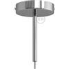 creative cables Kit rosone per lampadario da soffitto (serracavo da 15 cm, metallo color cromo, Ø 120 mm, 1 foro) - Chiusura a staffa - Ideale per lampada singola - Made in Italy