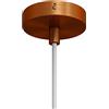 creative cables Kit rosone per lampadario da soffitto linea Mini (serracavo cilindrico, metallo rame satinato, Ø 83 mm, 1 foro) - Fissaggio per lampadari e sospensioni singole