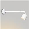 GUODDM Applique A LED Con Faretto Laterale - Faretto A Binario A Palo Lungo 7W/10W, Lampada Da Parete Industriale A Braccio Lungo Con Funzioni Telescopiche E Rotanti, Per Camera Da Letto, Comodino(White,7W(3