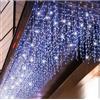 Generico Tenda luminosa natalizia a LED luci di Natale lineari con scintillii flash bianco freddo intermittenti ideale per balconi, pareti e tettoie e facciate (Luce Blu + Flash bianco, 6x0.8 Mt)