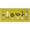 IlGruppone Tappeto Cucina in Ciniglia Passatoia Multiuso Ingresso Corridoio Antiscivolo Prodotto Italiano Disegni Piazzati Cotone Varie Misure Lavabile in Lavatrice - Cactus Verdemela - 57x240 cm