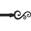 emmevi Bastone Tenda Estendibile 120-210 o 160-300 Ferro Antichizzato Shabby Chic Asta Anelli Scorritenda mod.BASTONE TENDA SPIRALI NEW 160-300 NERO