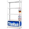 casa pura Scaffalatura per carichi Pesanti, 220 x 90 x 60 cm, Colore Bianco, scaffalatura, scaffalatura, scaffalatura, Sistema a Incastro Montato Senza Attrezzi
